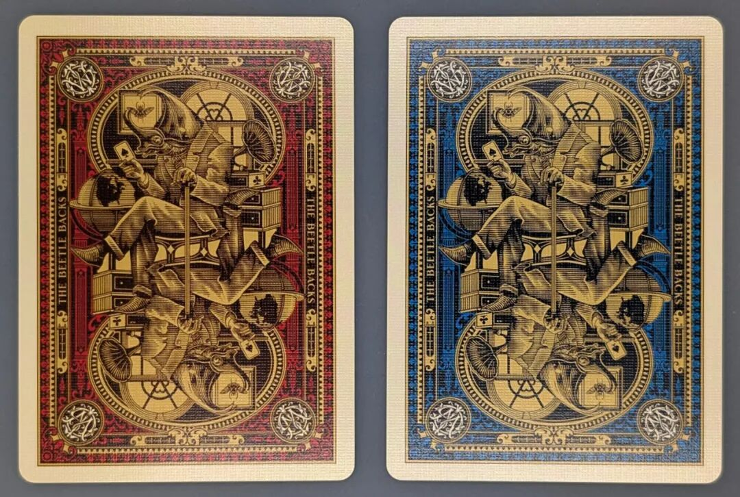 Standard Edition Back Design, Depicting Beetle-Fied Theodore Sitting on a Sofa in His Study, Examining a Playing Card, Filled with Narrative Sense.