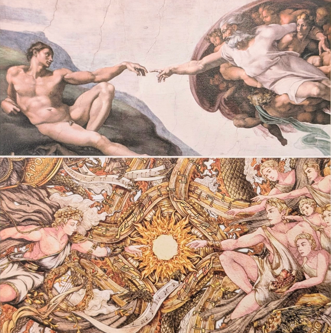 The fully unfolded Apollo box, a mythological scroll full of power and creative tension